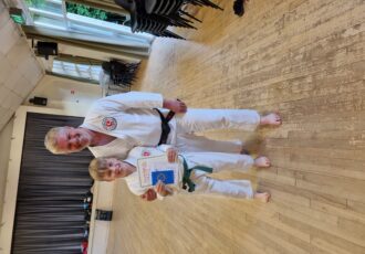 Nate receives his 5th Kyu presentation