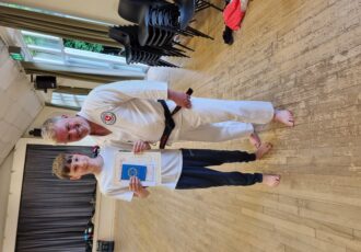 Rory receives his 7th Kyu presentation